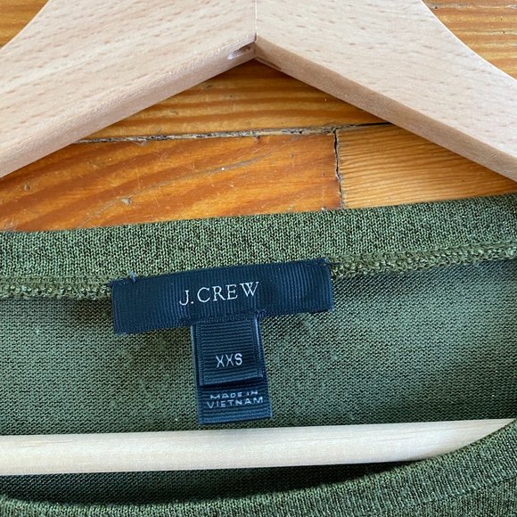 J. Crew Green Metallic Bell Sleeve Top XXS - Picture 4 of 6